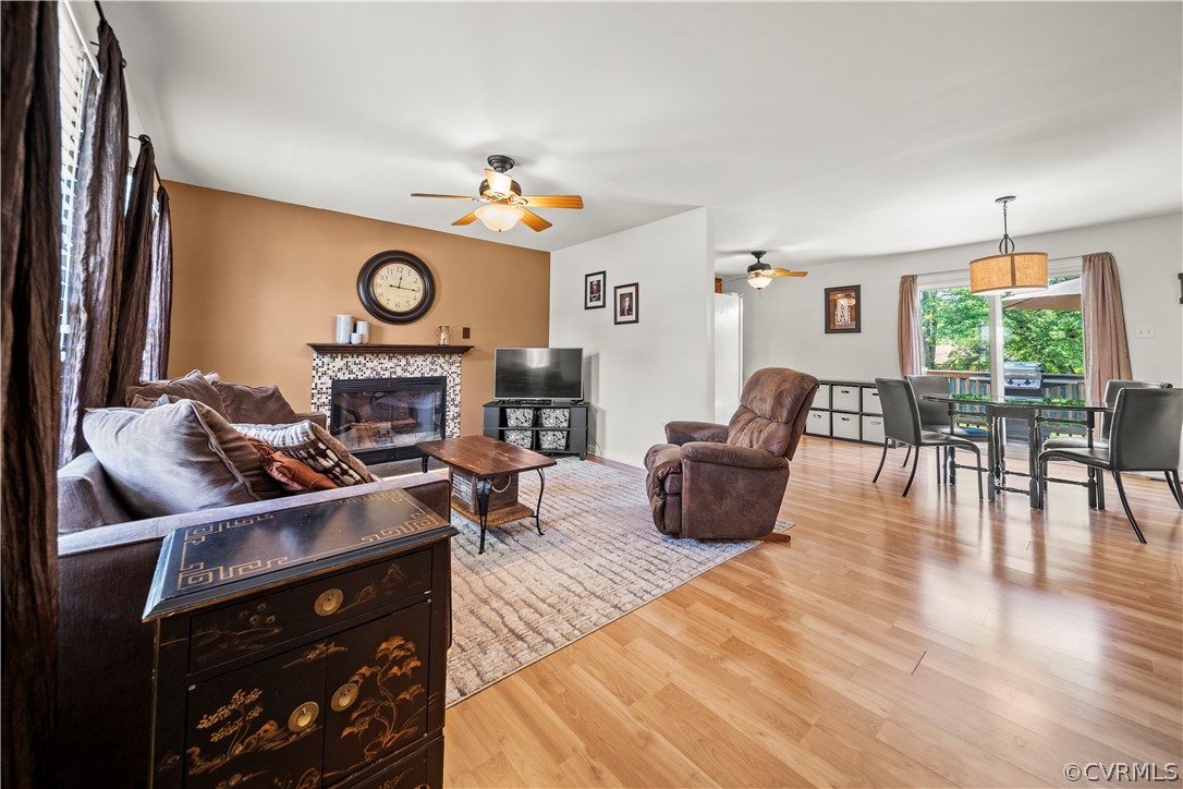 4833 Wilconna Road Chesterfield, VA 23832 - Photo 7 of 29 a living room with furniture and a fireplace