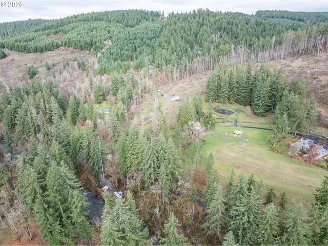 a view of lake with green space