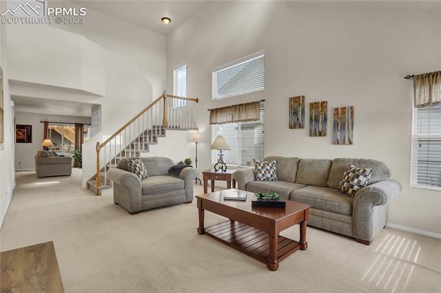 345 Talus Road Monument, CO 80132 - Photo 3 of 6 Beautiful Living Room With Vaulted Ceilings