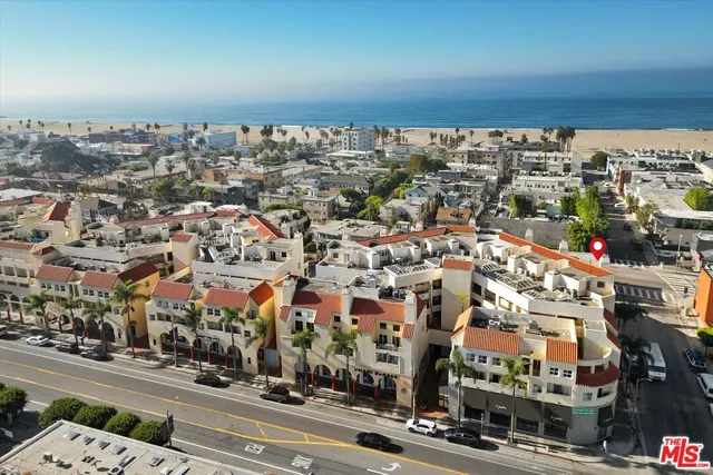 an aerial view of a city