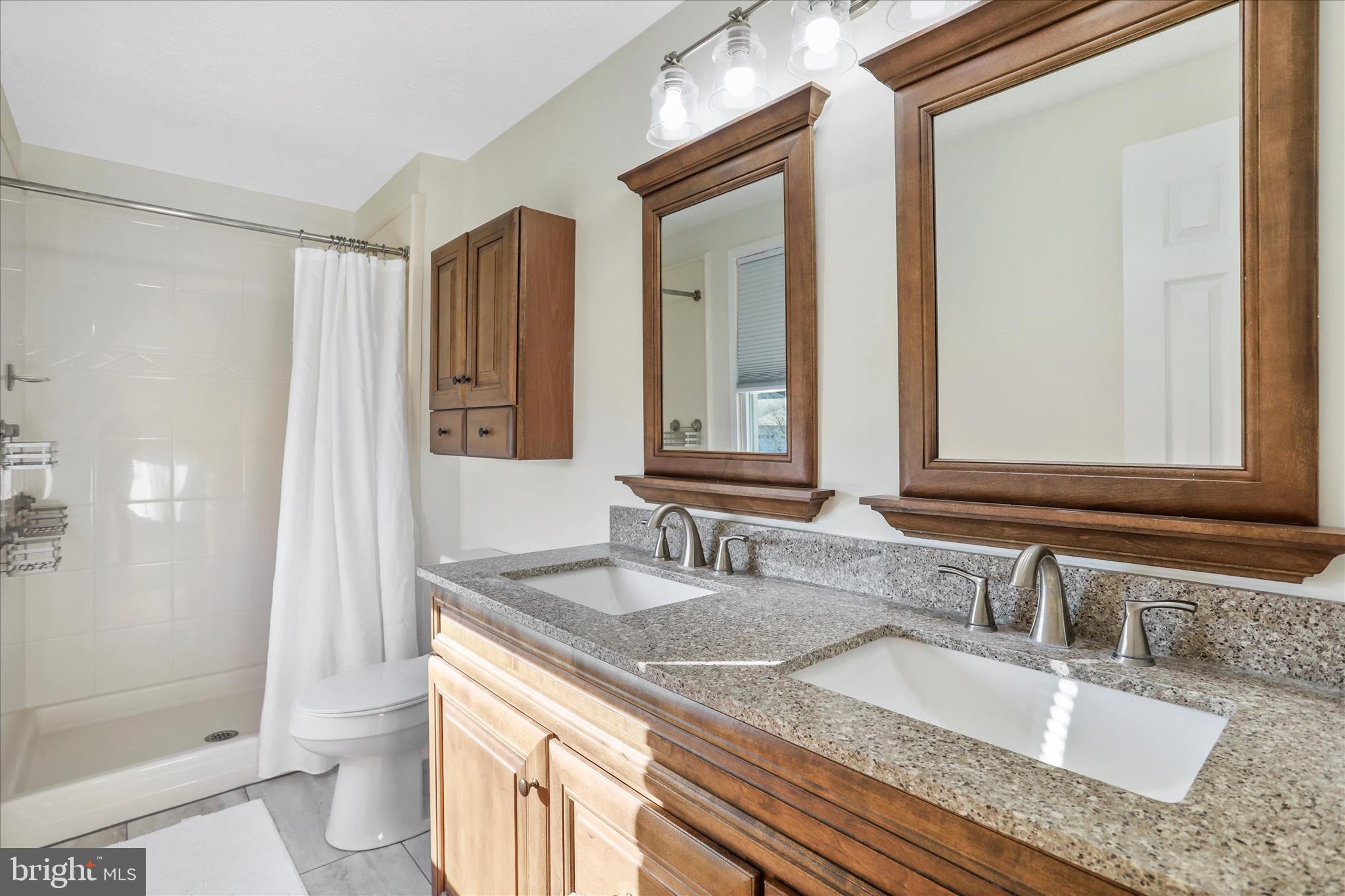 5435 Tree Line Drive Centreville, VA 20120 - Photo 28 of 51 a bathroom with a granite countertop sink and a mirror