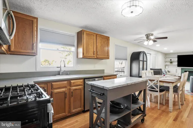 a living room with furniture and a couch