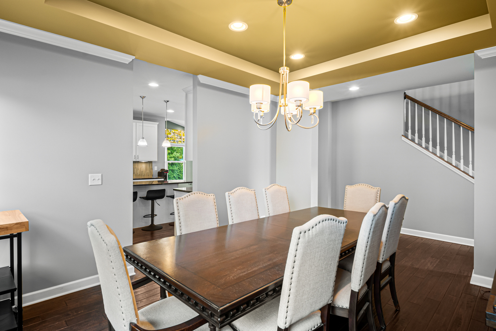 1002 Hudson Drive Joliet, IL 60431 - Photo 16 of 40 a view of a dining room with furniture and wooden floor