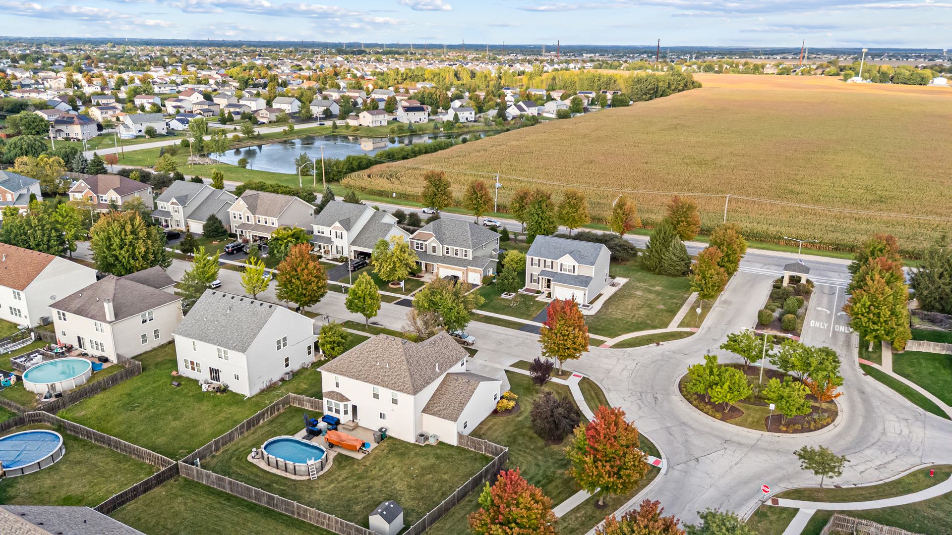 1002 Hudson Drive Joliet, IL 60431 - Photo 36 of 40 an aerial view of residential houses with outdoor space