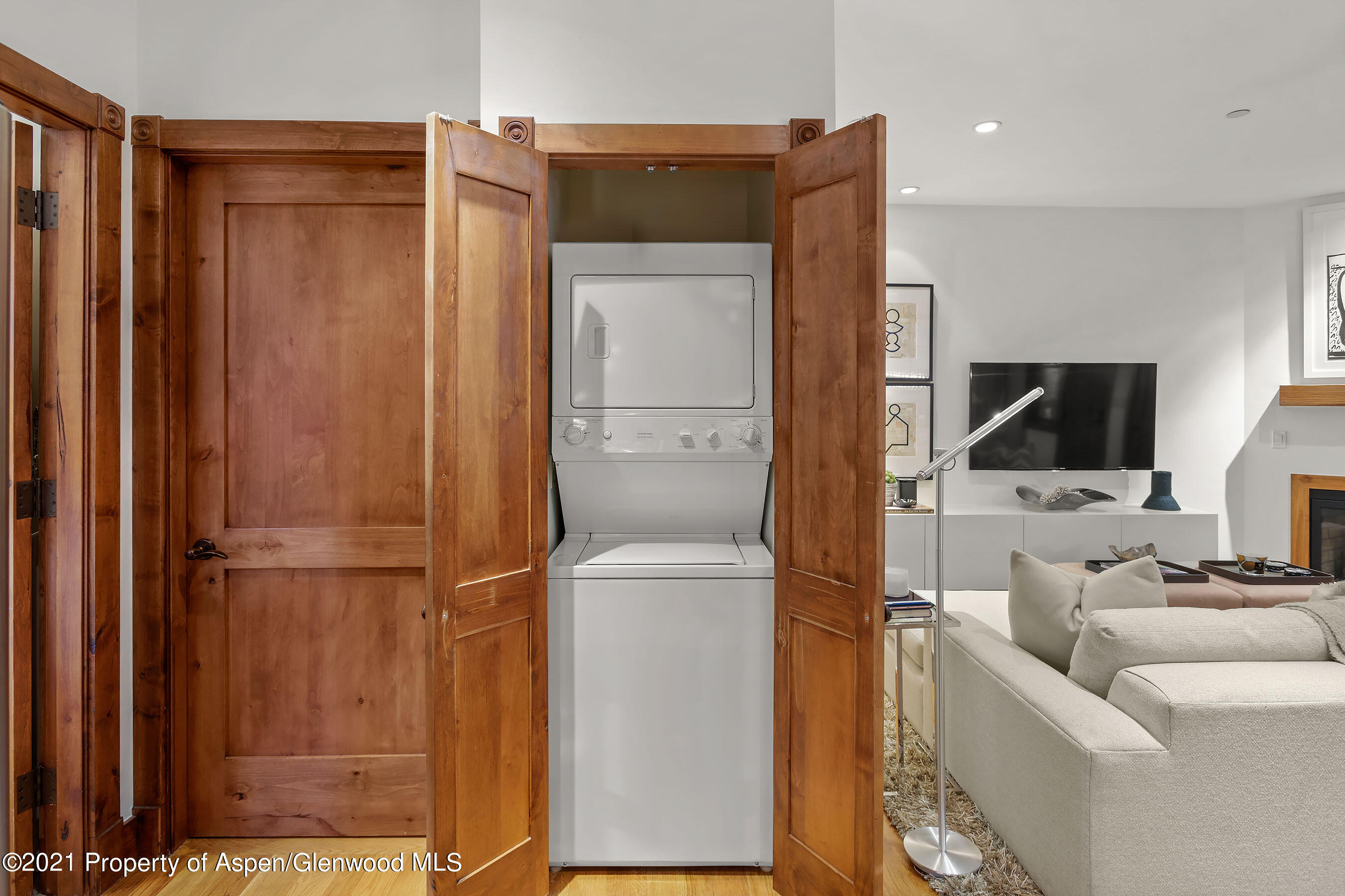 507 West Main Street, Unit C101 Aspen, CO 81611 - Photo 11 of 16 a living room with a couch and a flat screen tv