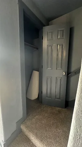 a view of a wooden door