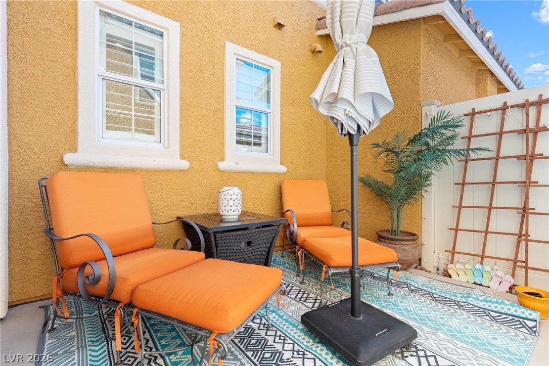 3187 Via Seranova Henderson, NV 89044 - Photo 34 of 48 Secluded Patio adjacent to Kitchen