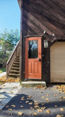 a view of a door of the house