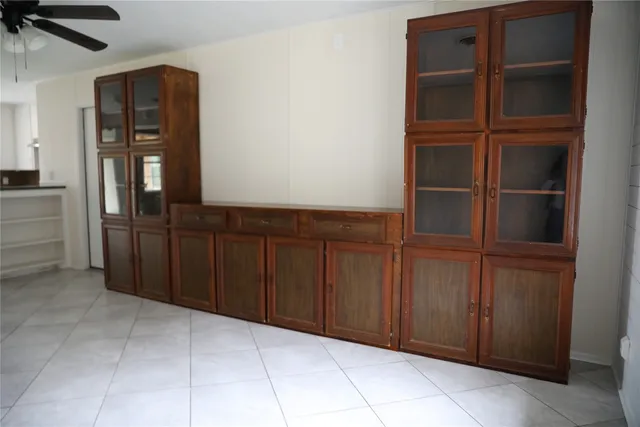 a view of a hallway with closet