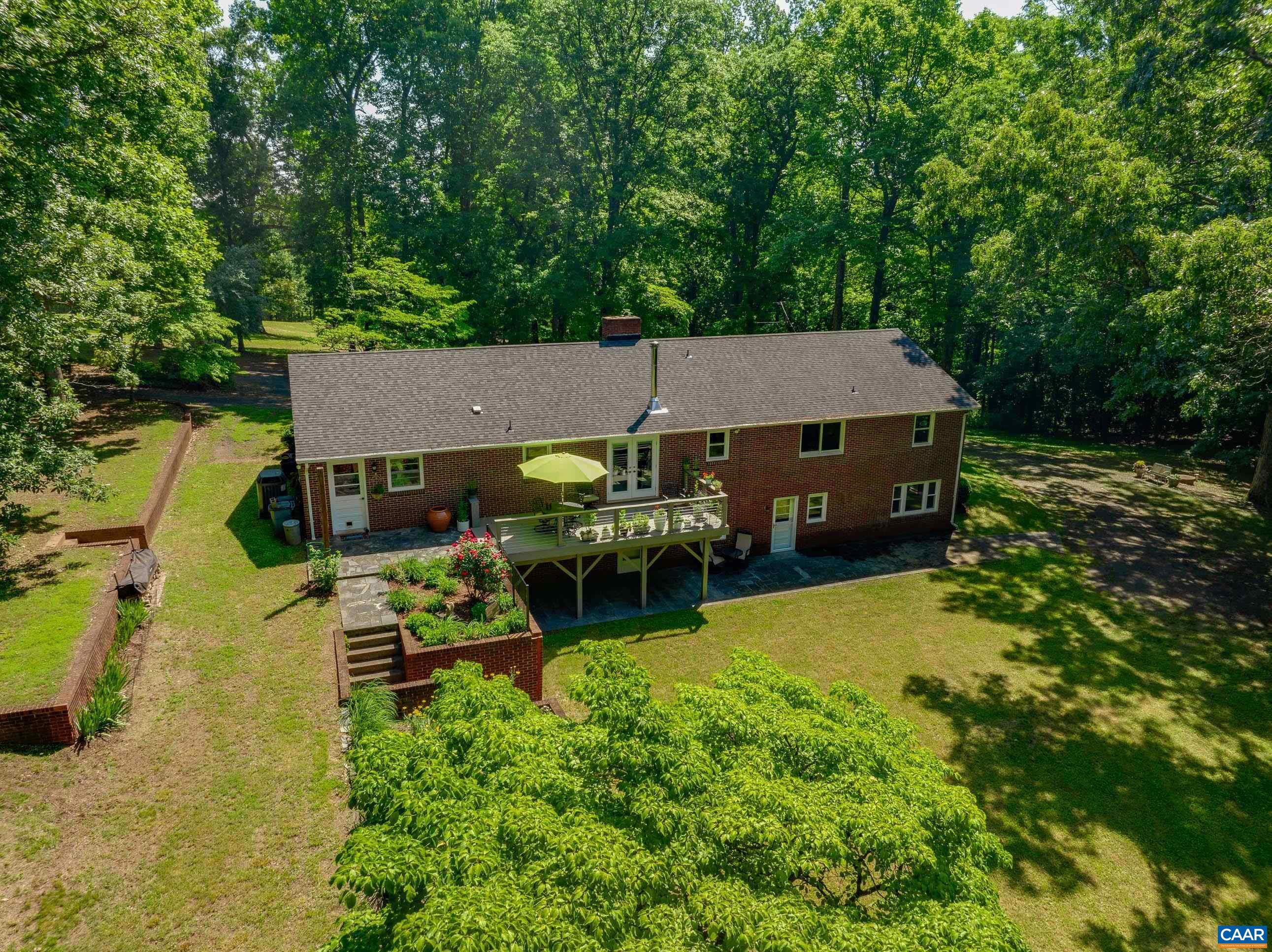 7250 Amicus Road Ruckersville, VA 22968 - Photo 64 of 74 an aerial view of a house with swimming pool a yard and outdoor seating