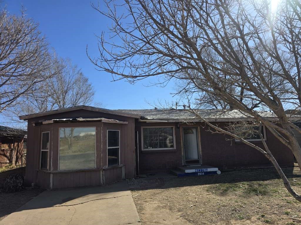 a front view of a house