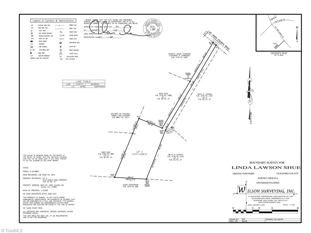 2872 Mt Hope Church Road Julian, NC 27283 - Photo 2 of 4 Survey