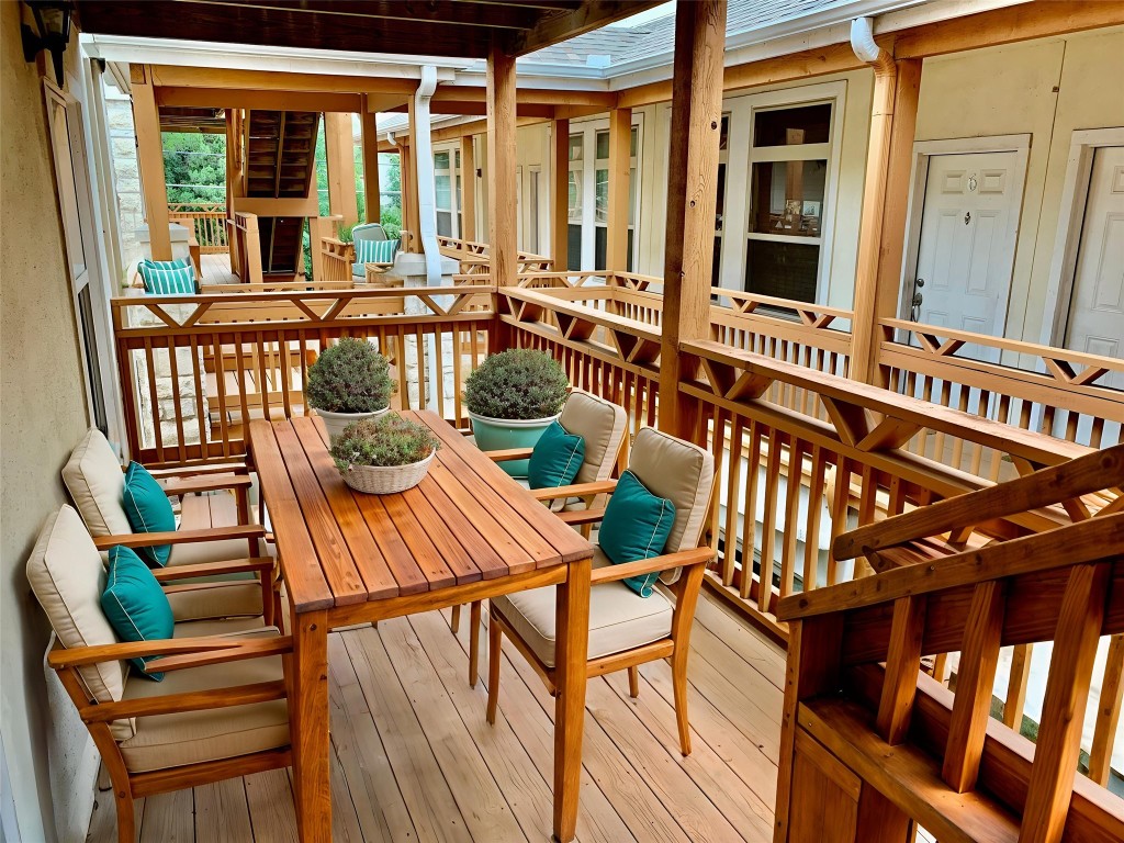 3009 Speedway, Unit 4 Austin, TX 78705 - Photo 6 of 16 a view of a patio with table and chairs