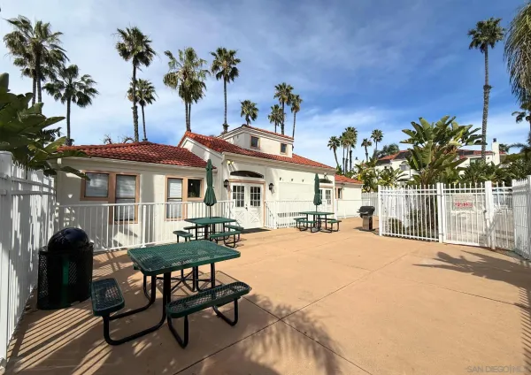 a view of a house with a patio