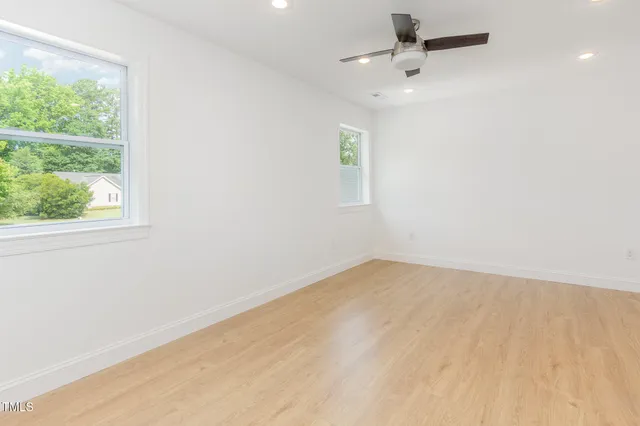 an empty room with a window