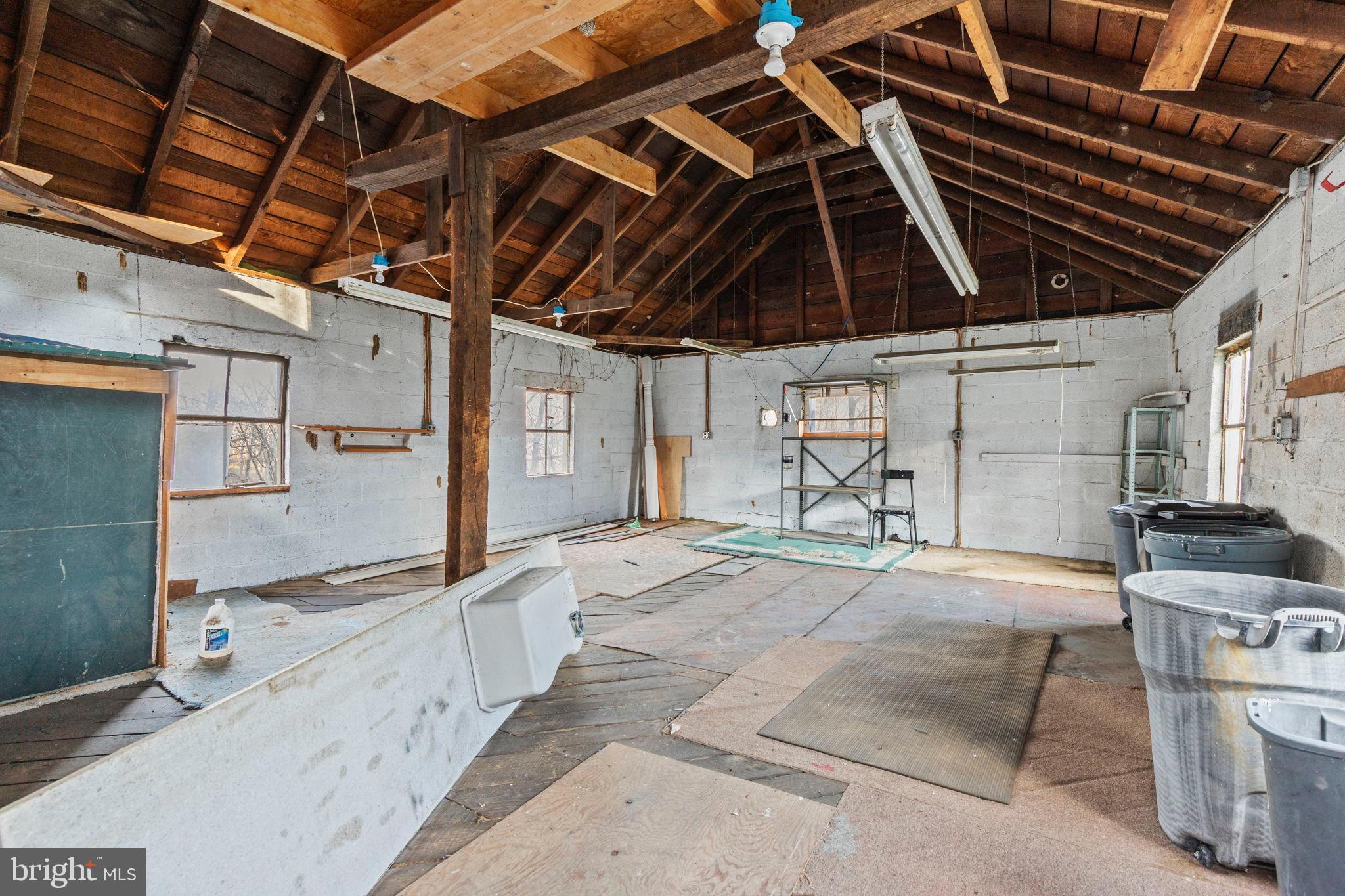 1917 Freeland Road Freeland, MD 21053 - Photo 37 of 47 Spacious, rustic workshop with high ceilings.