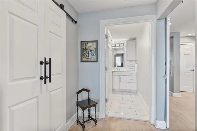 a bathroom with a shower and toilet