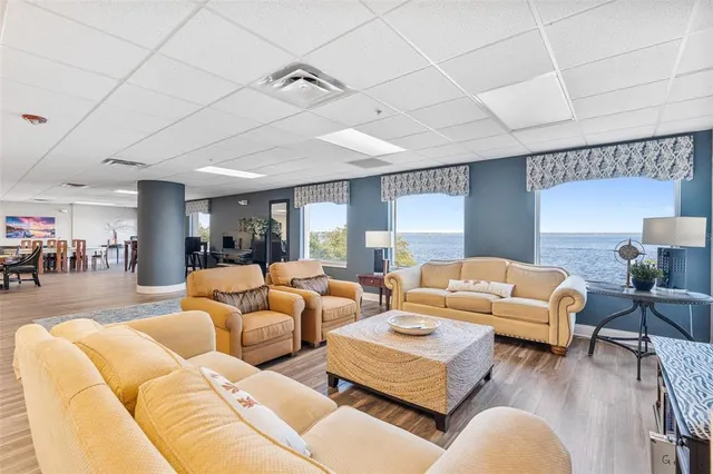 a view of building with door and outdoor space