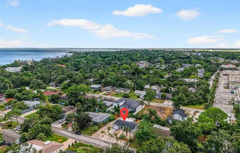 an aerial view of a city
