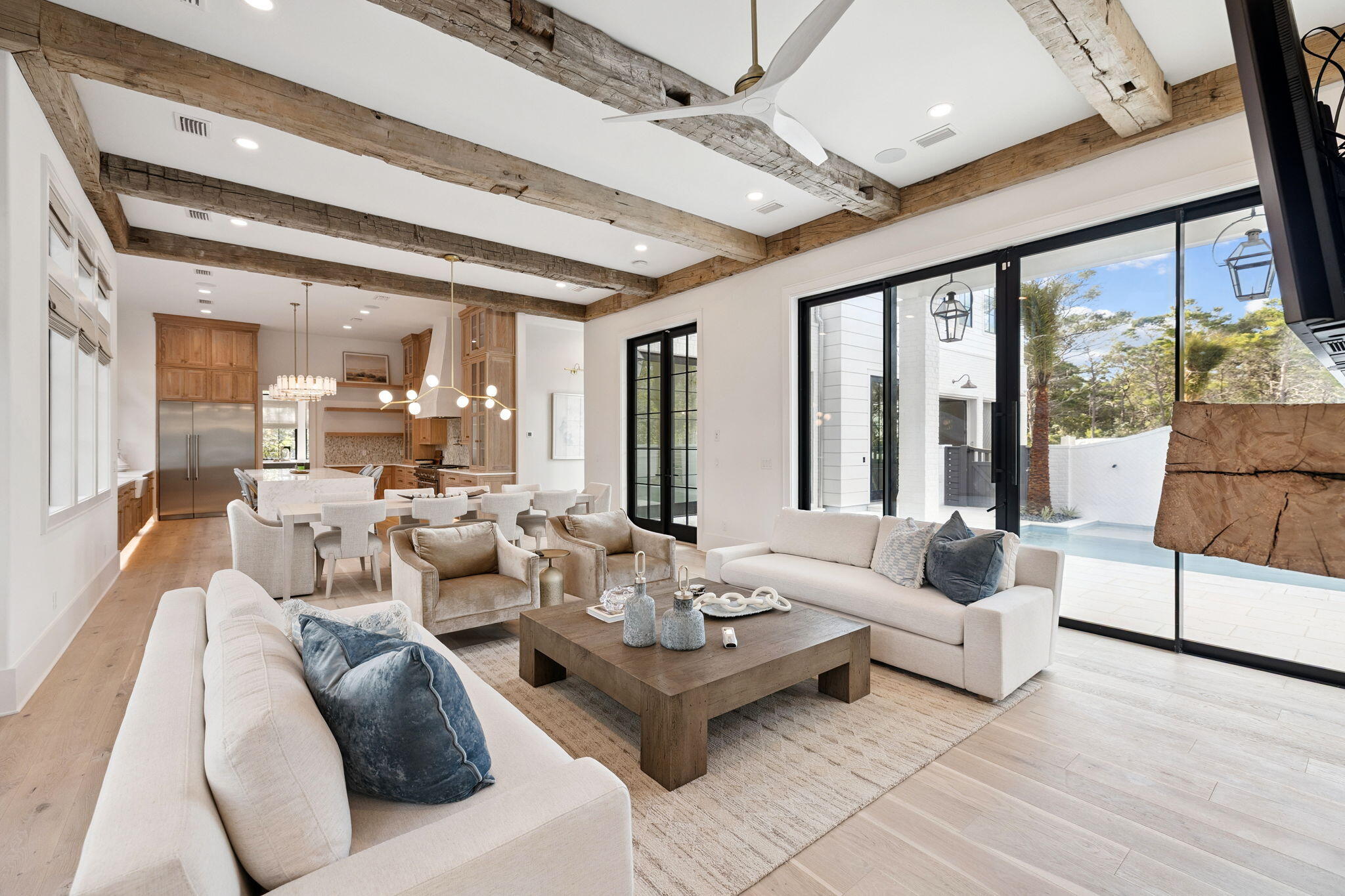 8 Bannerman Beach Lane Santa Rosa Beach, FL 32459 - Photo 11 of 28 a living room with furniture and a large window
