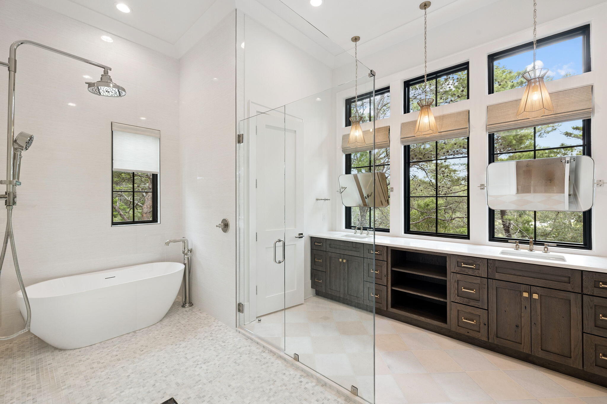 8 Bannerman Beach Lane Santa Rosa Beach, FL 32459 - Photo 15 of 28 a large bathroom with a tub sink shower and mirror