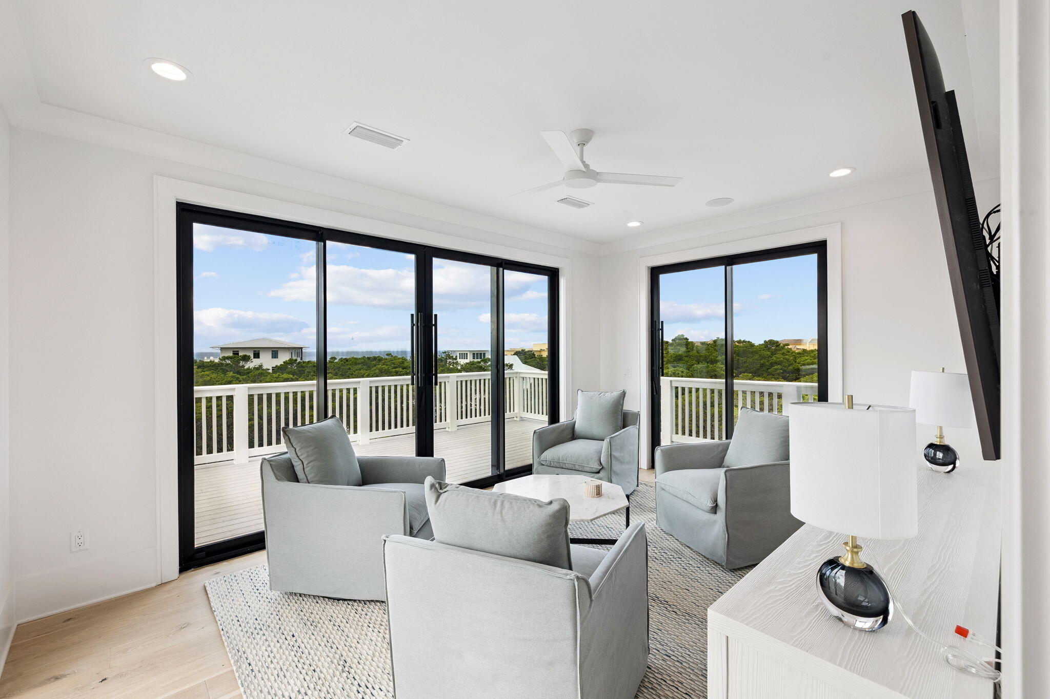 8 Bannerman Beach Lane Santa Rosa Beach, FL 32459 - Photo 23 of 28 a living room with furniture and a large window