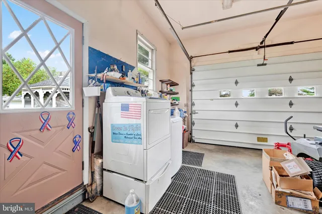 a storage room with storage