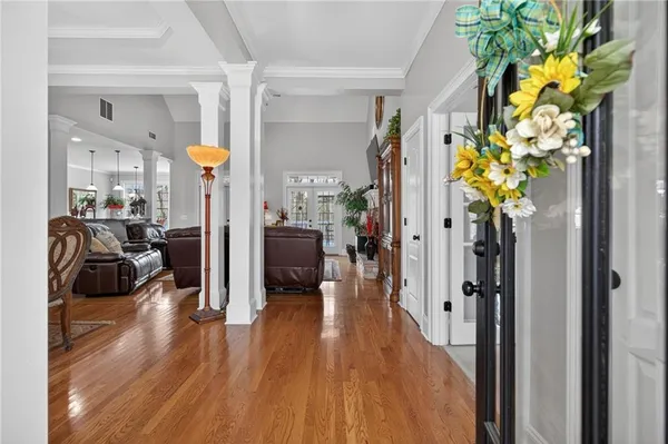 a view of a living room