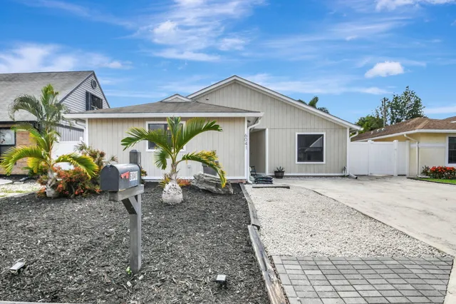 a view of a house with a patio
