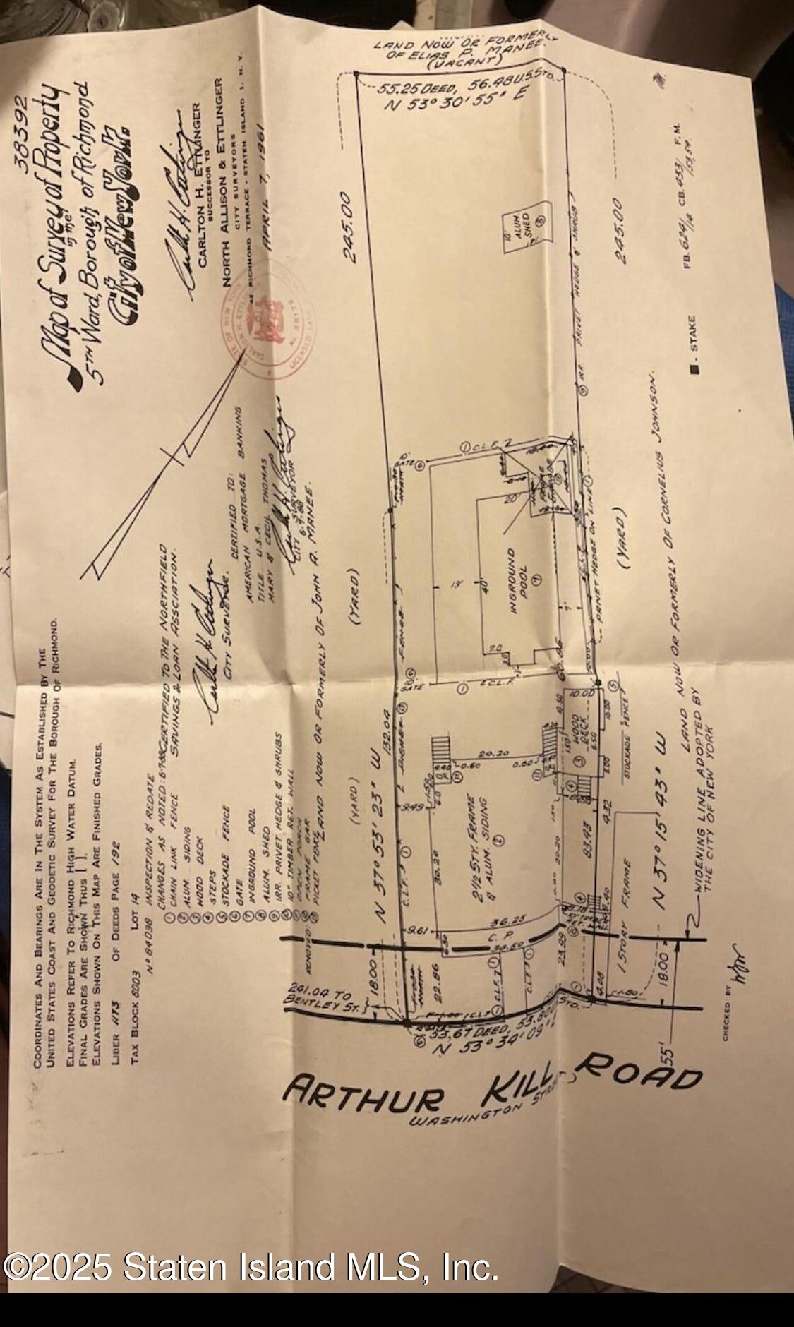 5463-5465 Arthur Kill Road Staten Island, NY 10307 - Photo 42 of 42 survey 1