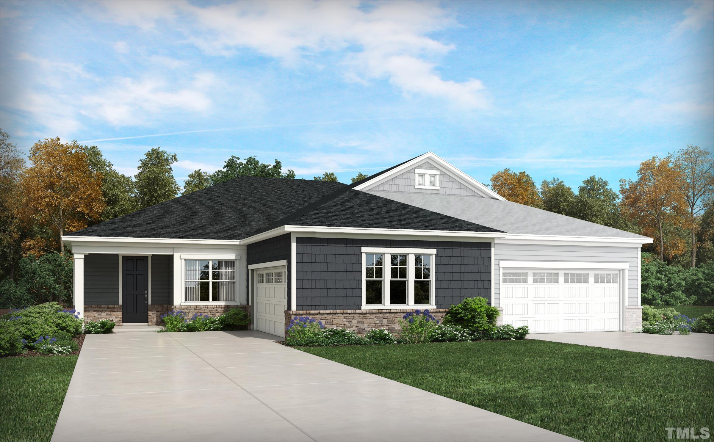 front view of a house and a yard