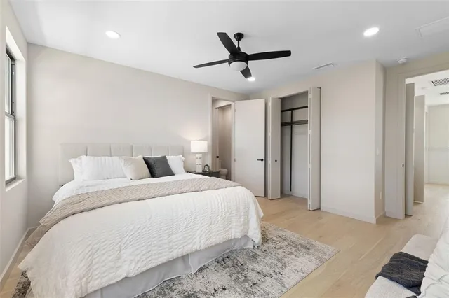 a close view of closet