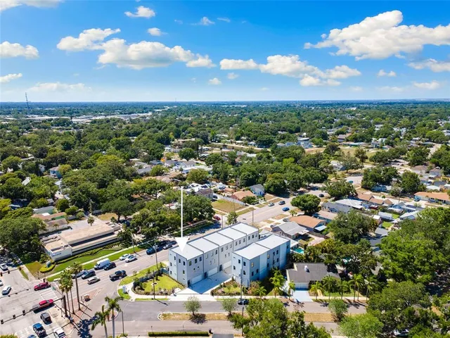 a view of a city with lots of residential buildings