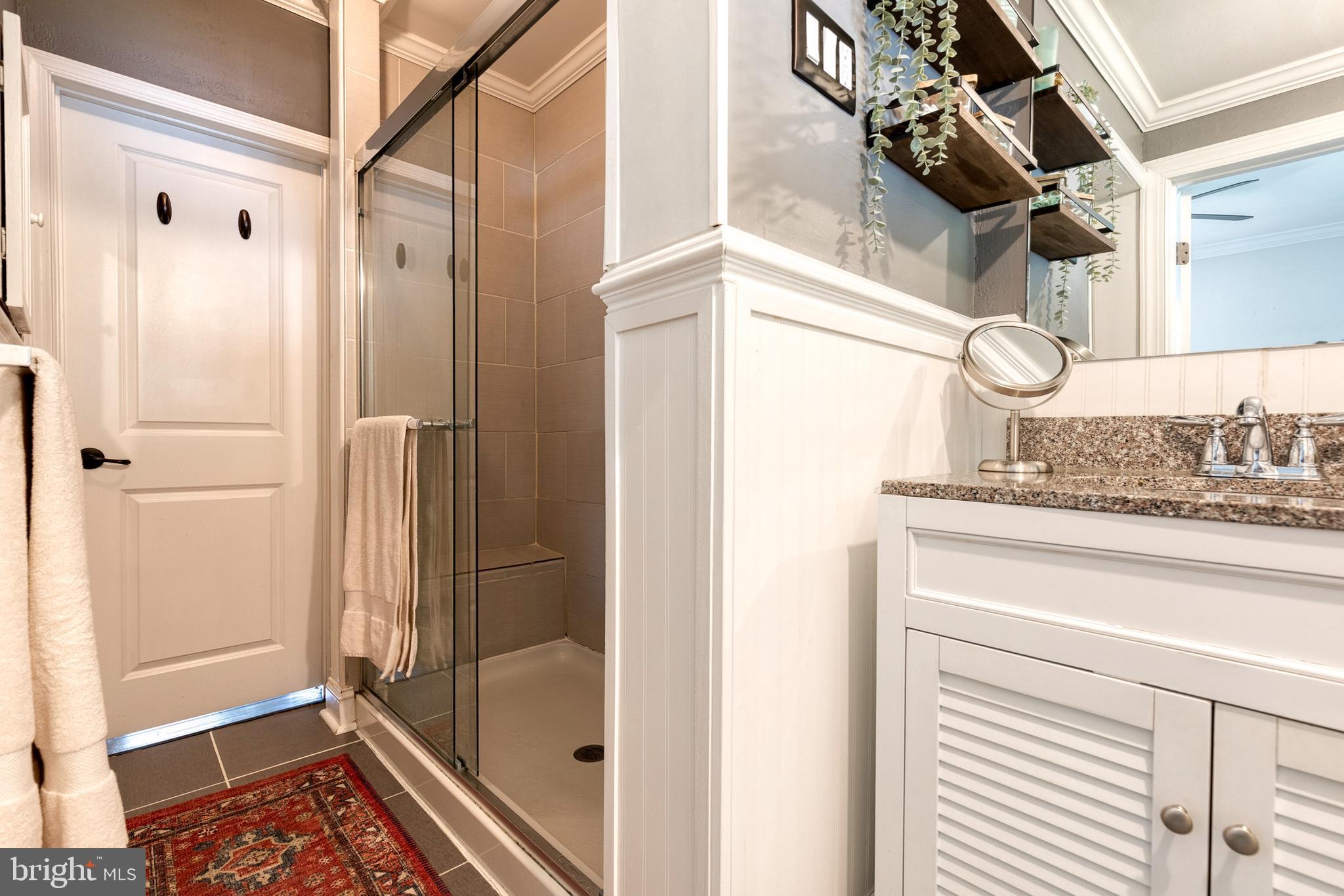 6504 Maplewood Road Baltimore, MD 21212 - Photo 21 of 45 a bathroom with a shower and a sink