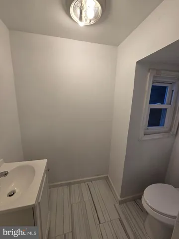 a bathroom with a sink and toilet