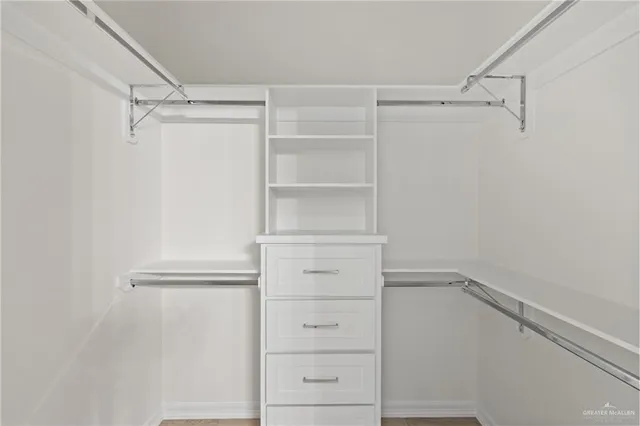 a view of walk in closet