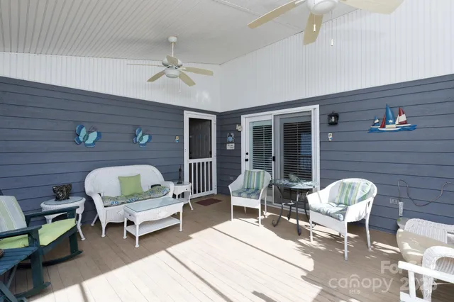 a living room filled with furniture
