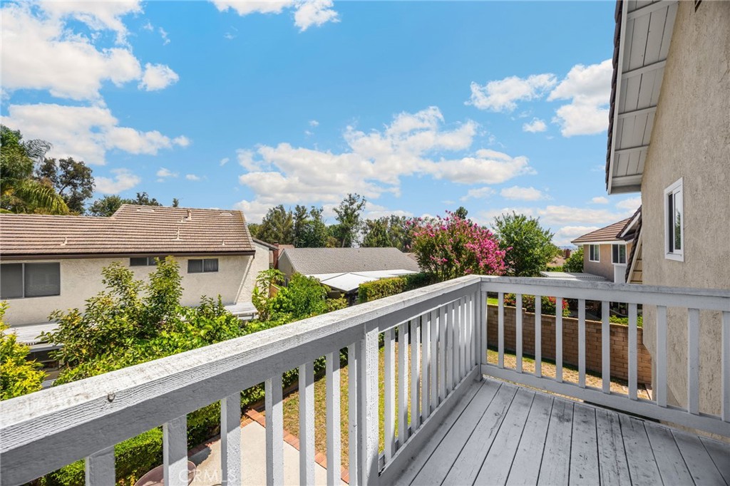 1342 Beechwood Drive Brea, CA 92821 - Photo 34 of 43 a view of balcony with wooden floor and fence