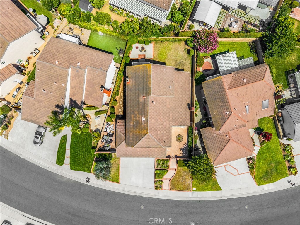 1342 Beechwood Drive Brea, CA 92821 - Photo 40 of 43 an aerial view of a house with garden space and street view