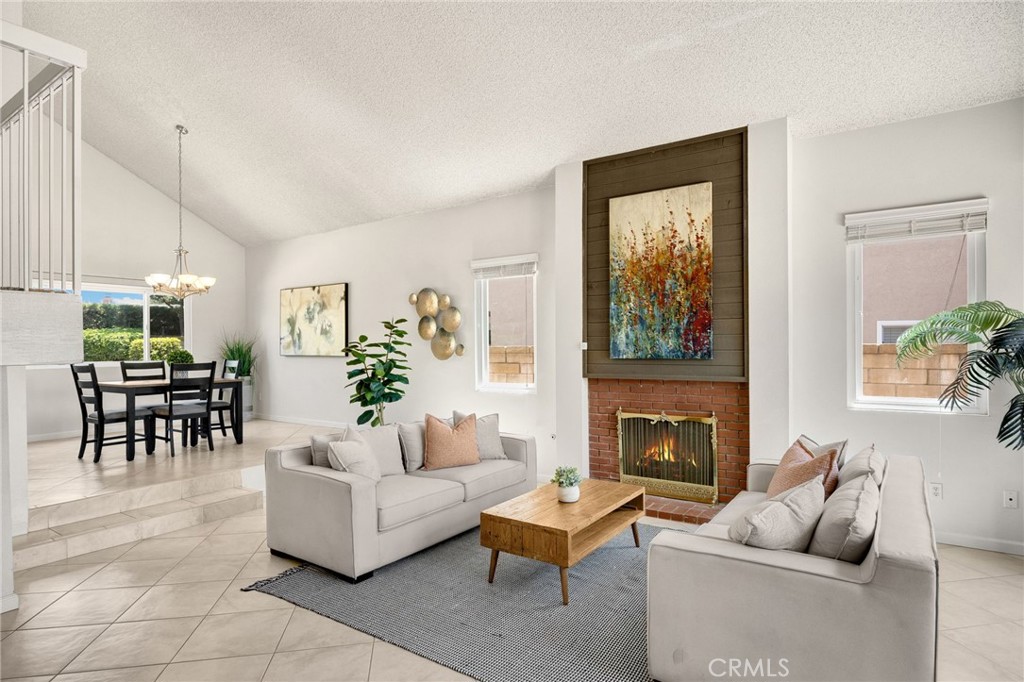1342 Beechwood Drive Brea, CA 92821 - Photo 5 of 43 a living room with furniture and a fireplace