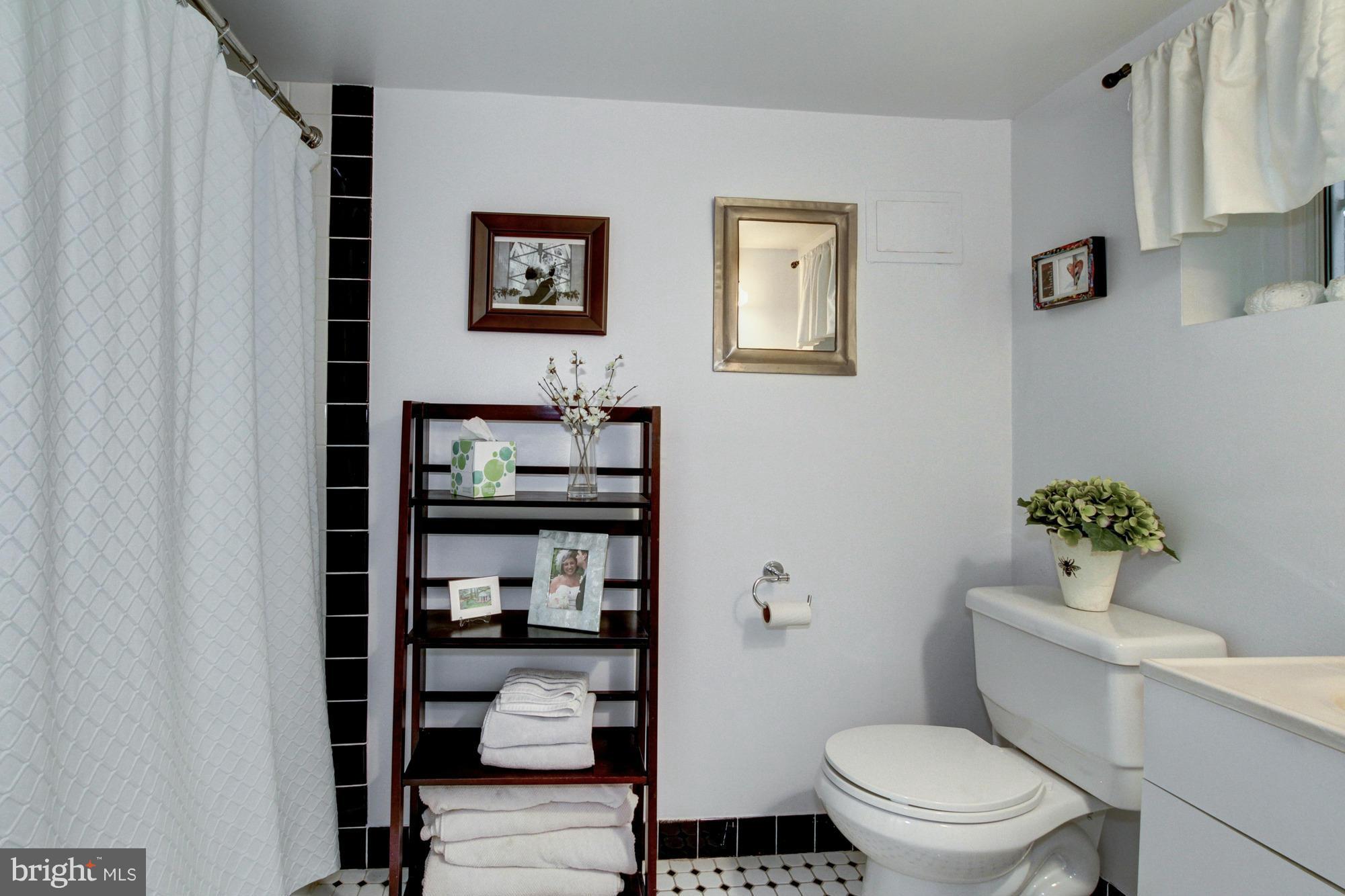 9917 Big Rock Road Silver Spring, MD 20901 - Photo 21 of 24 a bathroom with a toilet and a shower curtain