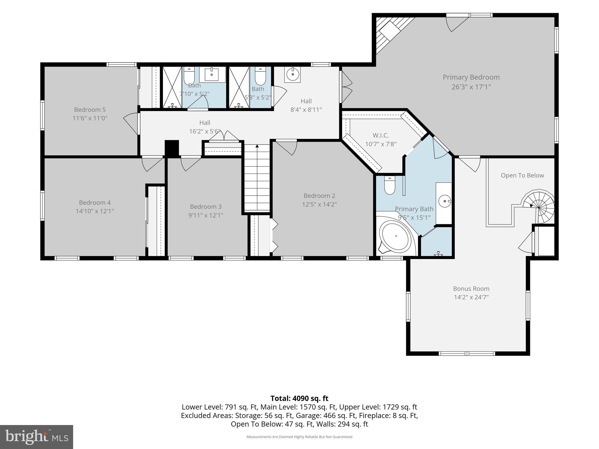 5803 Hall Street Burke, VA 22015 - Photo 76 of 77 Upper Level Floor Plan