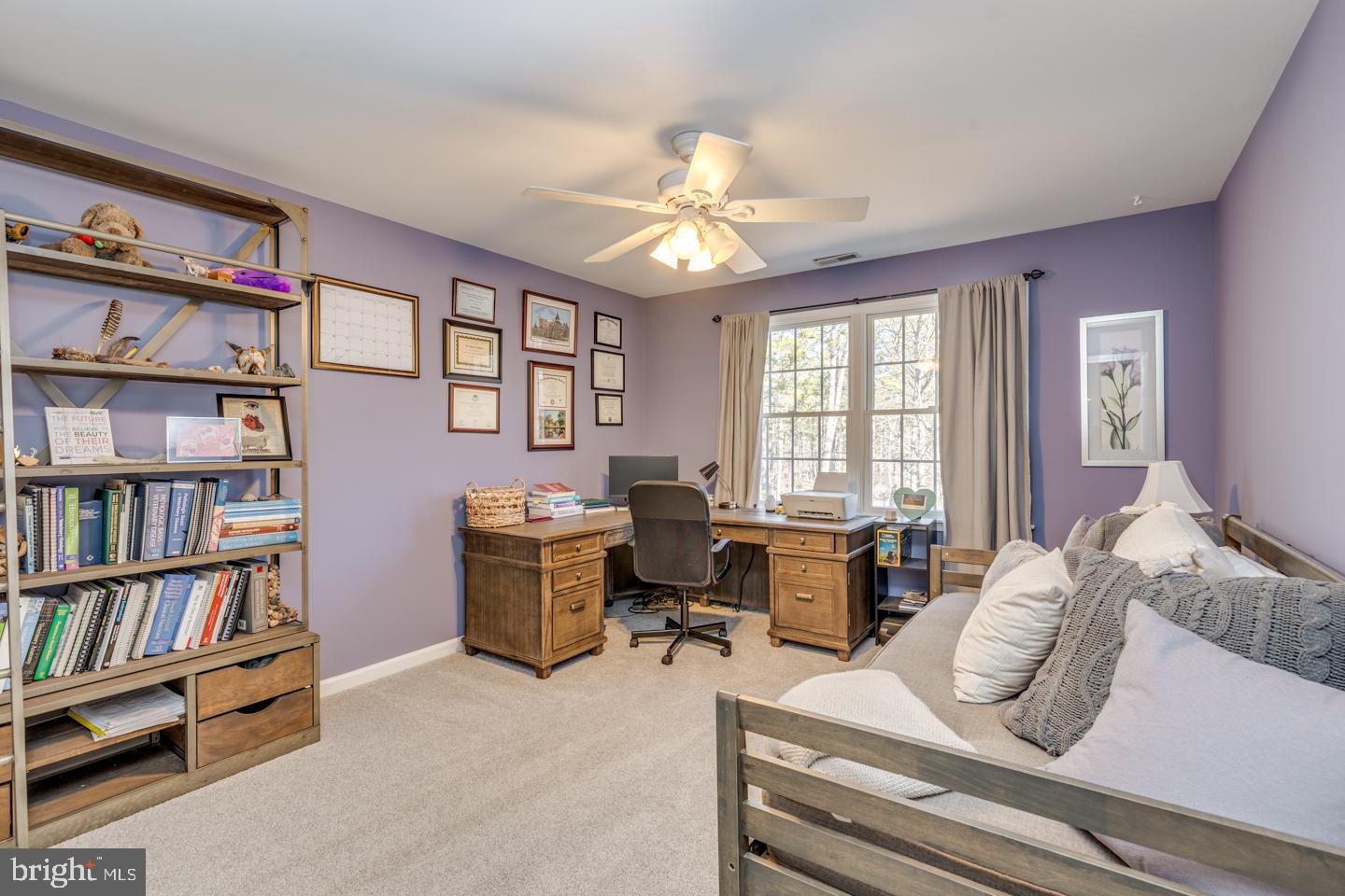 2100 South Firelane Road Southampton, NJ 08088 - Photo 57 of 75 Bedroom 4 - lavendar walls, plush carpet