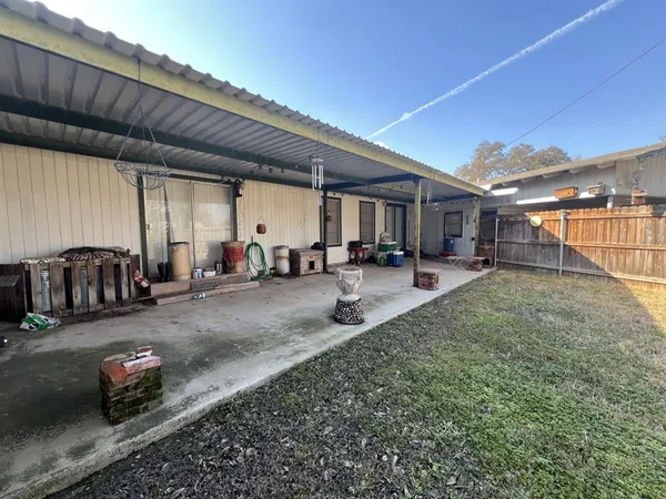 a gym with lawn chairs and a couch