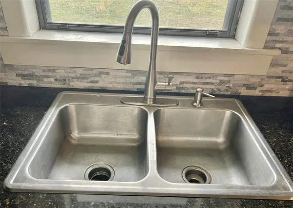 a close view of sink
