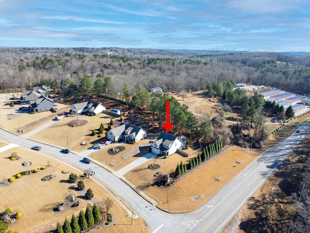 1201 Shiva Boulevard Winder, GA 30680 - Photo 76 of 84 an aerial view of a house with a ocean view