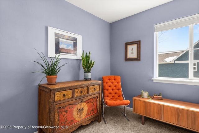 a room with furniture and a potted plant