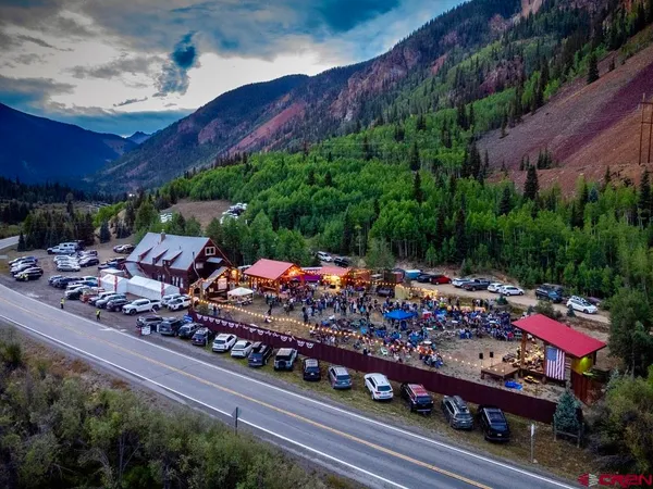 a outdoor space with lots of trees