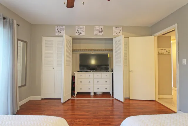 a view of livingroom with furniture and wooden floor