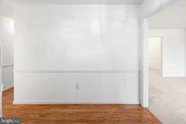 a view of a room with an empty space